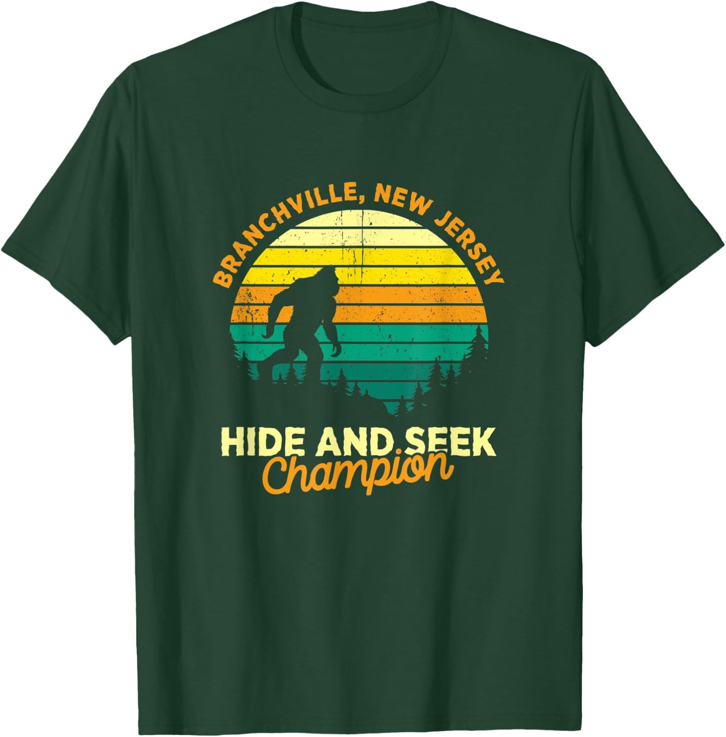 Retro Branchville, New Jersey Big foot Souvenir T-Shirt - T-Shirt | Forest