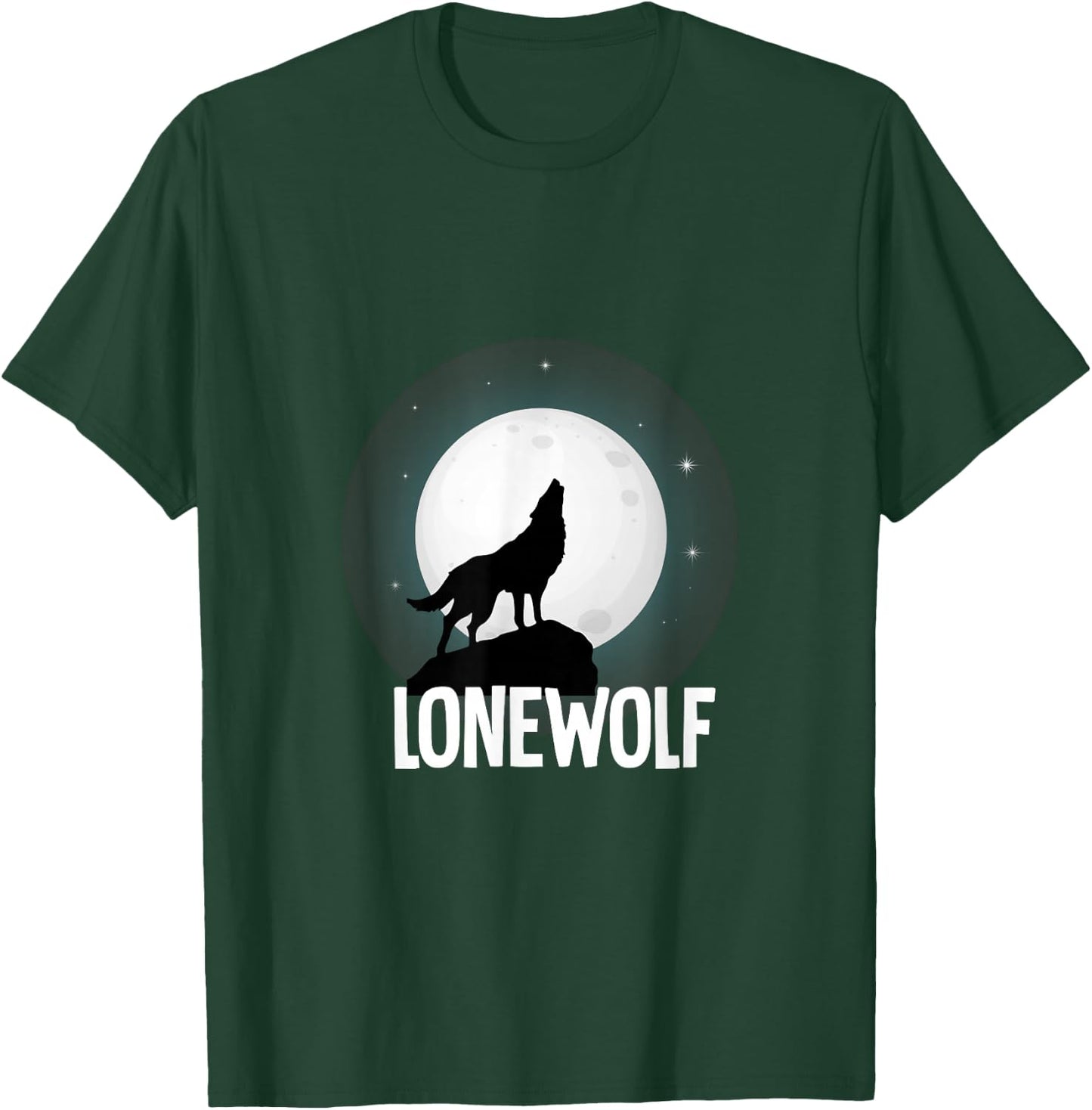 Lone Wolf Howling at The Moon Animal Wildlife Wild Howl T-Shirt - T-Shirt | Forest