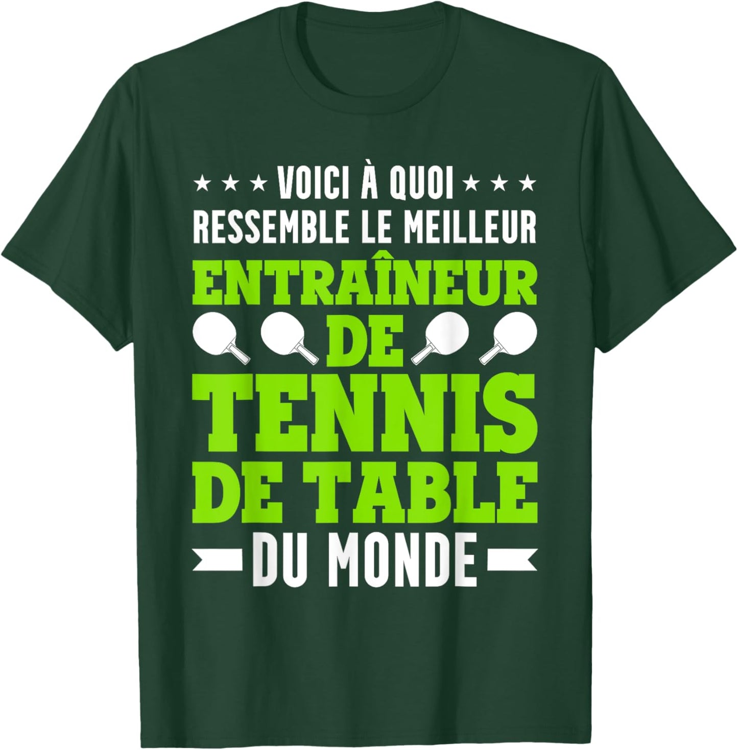 Funny Ping Pong Coach Tennis Coach , Black, S T-Shirt - T-Shirt | Forest