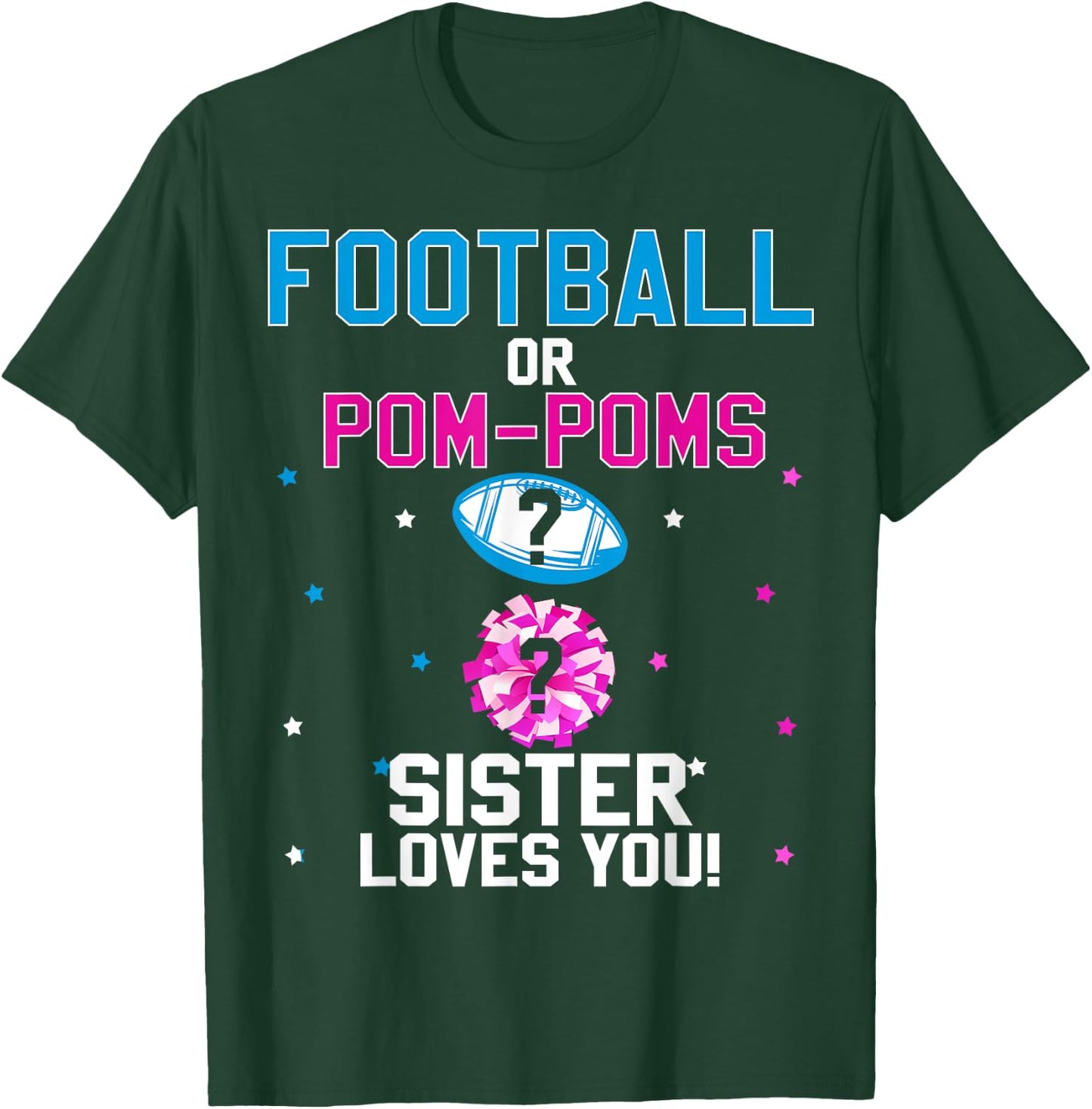 Football or Pom Poms Cheerleader Sister Loves You Baby T-Shirt - T-Shirt | Forest