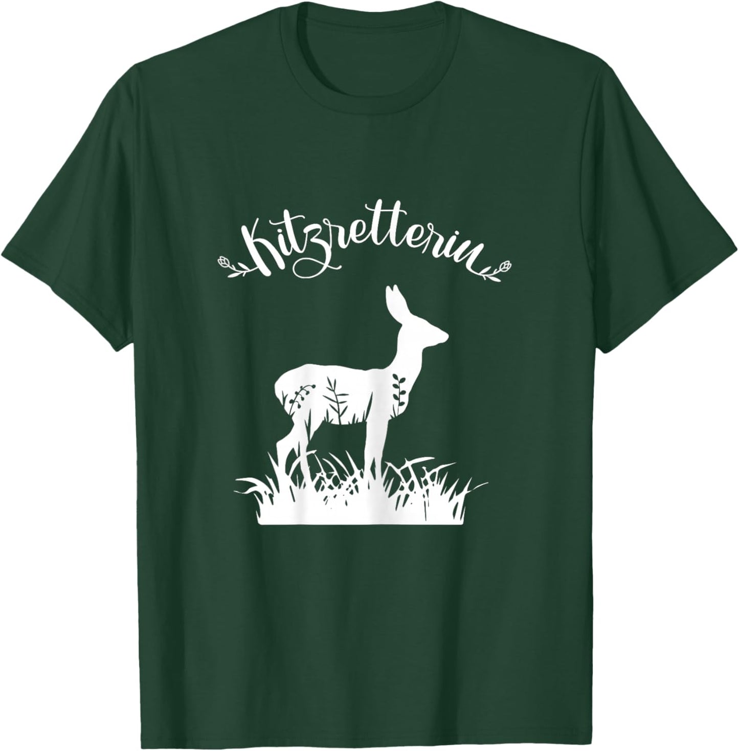 Reh Damen Rehkitz Retten Rettung Kitzretterin Jagd Jägerin T-Shirt - T-Shirt | Forest