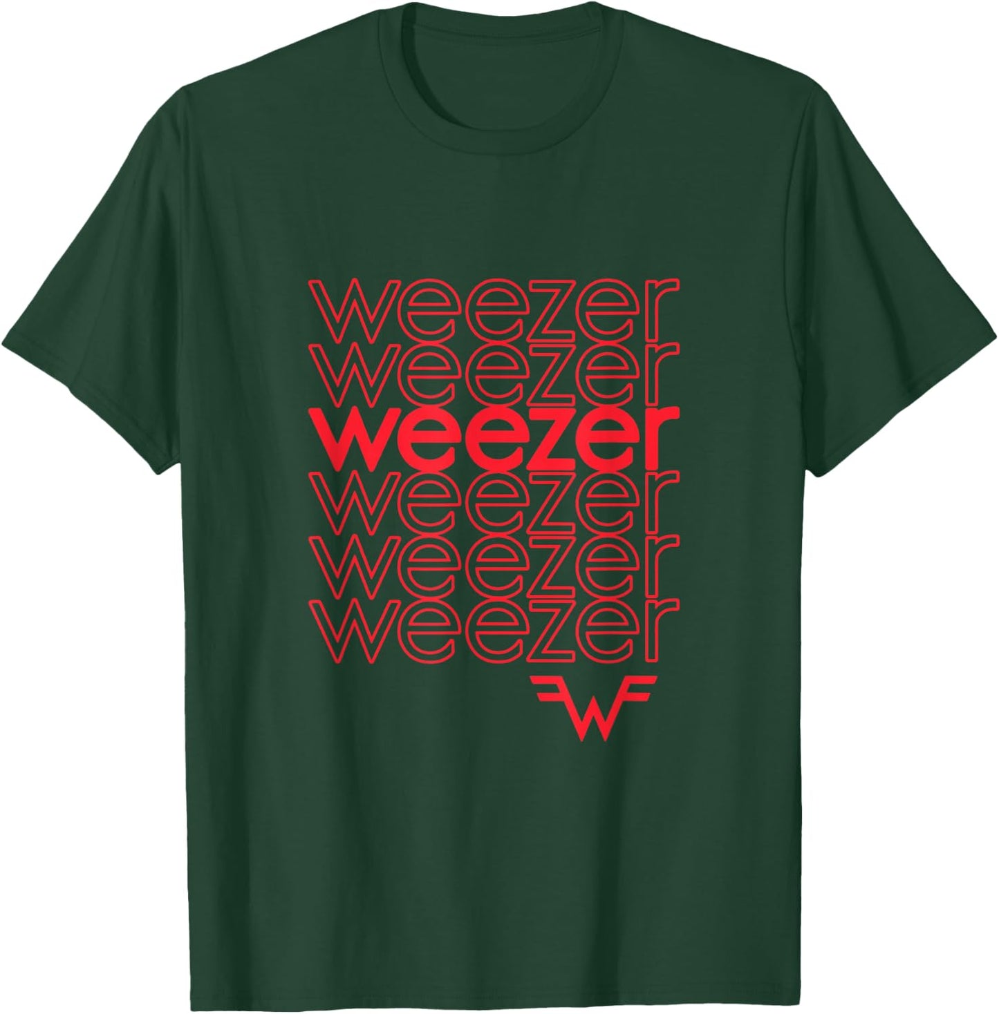 Weezer - Thank You Red T-Shirt - T-Shirt | Forest