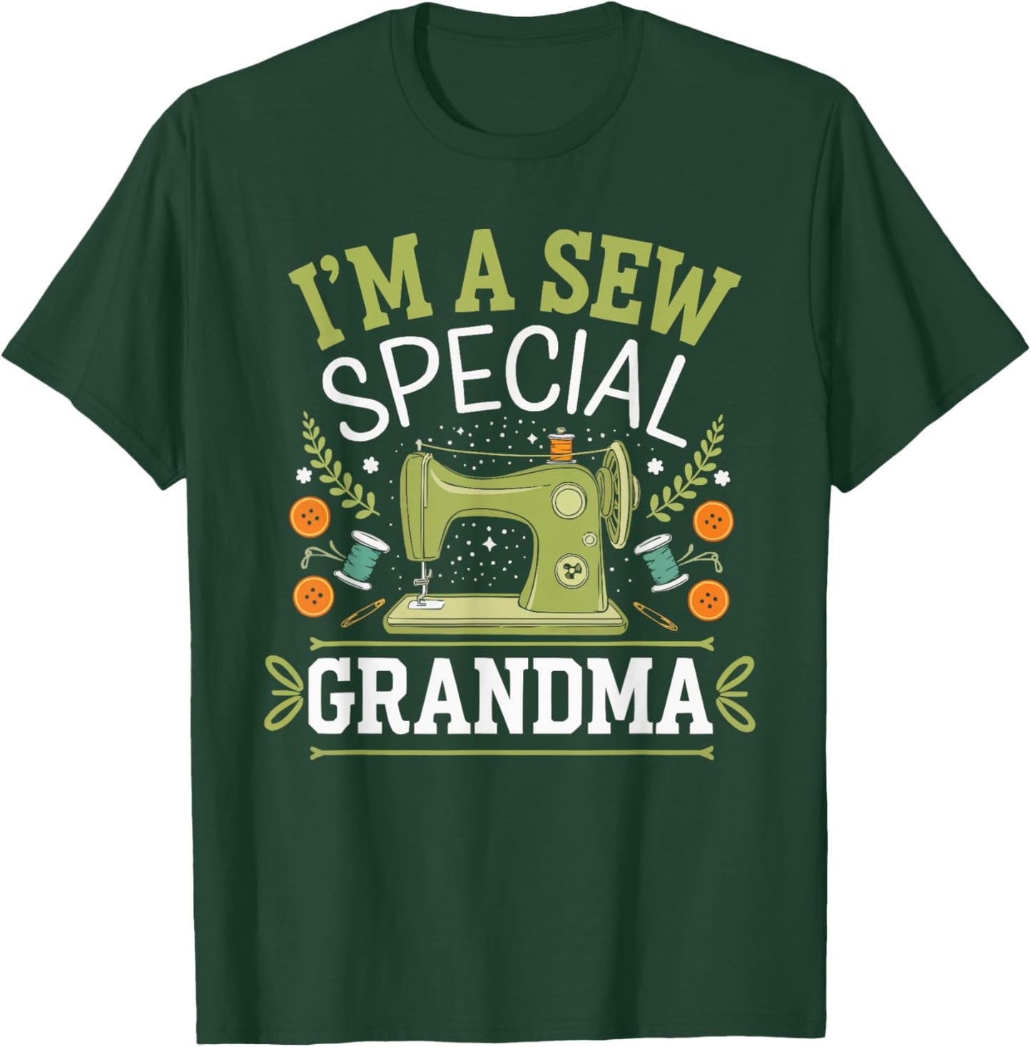 Sewing Quilting Grandma Seamstress Fabric Thread Sewer T-Shirt - T-Shirt | Forest