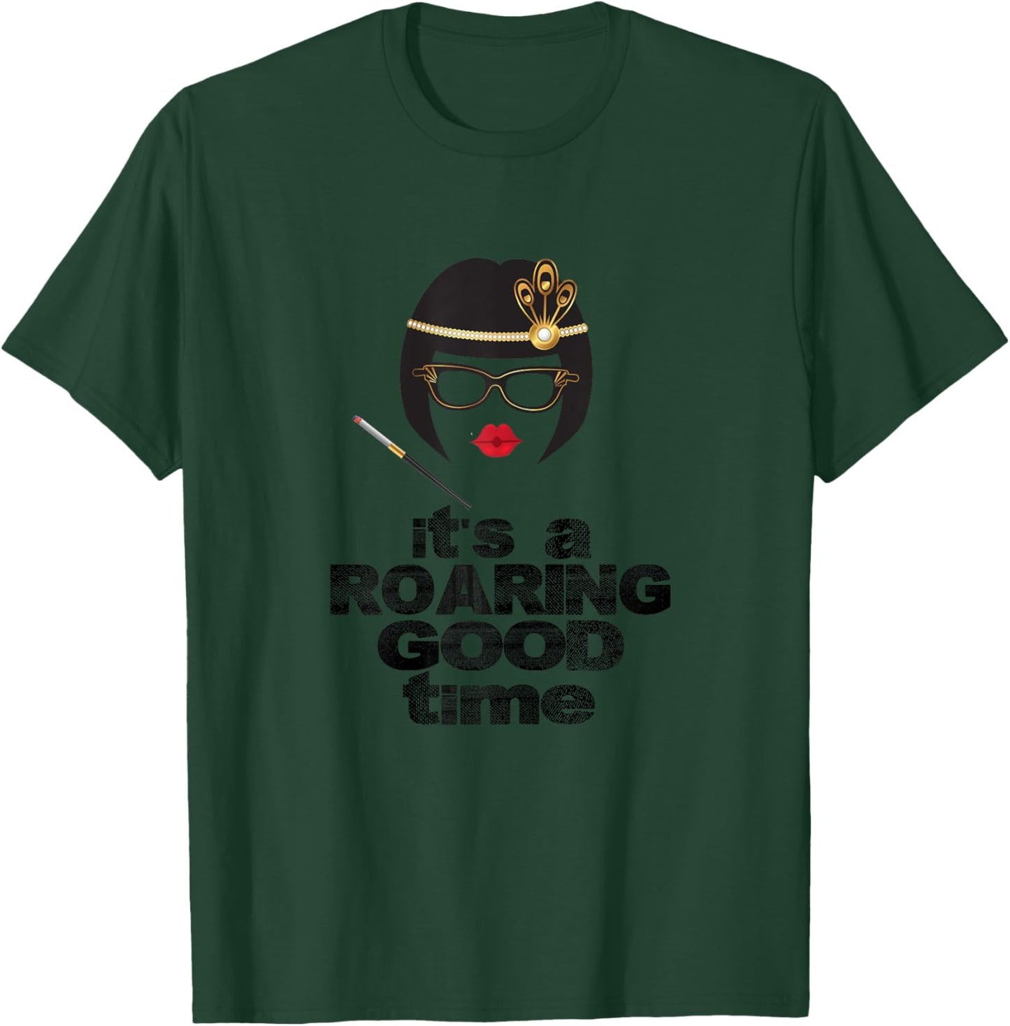 Funny Roaring 20s Store Co. Roaring Twenties Hats Costume 2020s Art Deco T-Shirt - T-Shirt | Forest