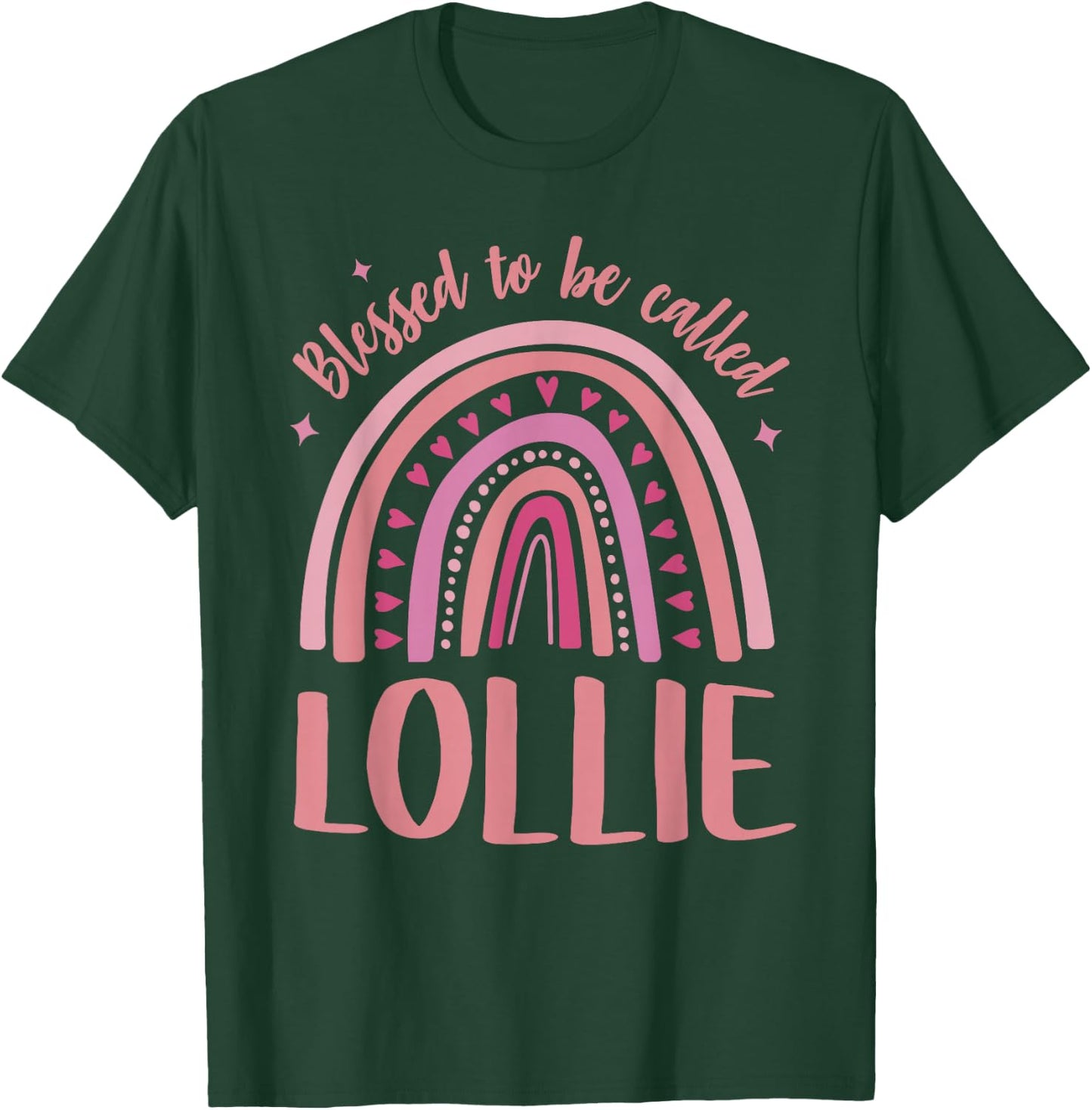 Lollie for Grandma Women Mothers Day Blessed Lollie T-Shirt - T-Shirt | Forest