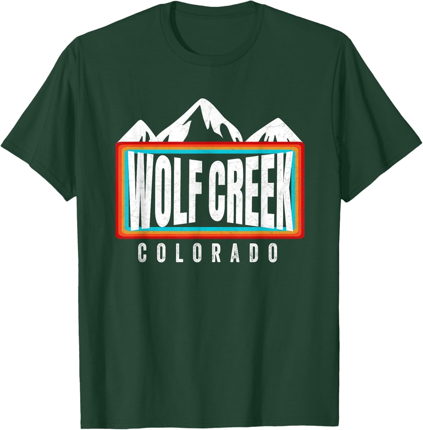 Throwback Wolf Creek Ski CO Winter Gear Colorado Snowboard T-Shirt - T-Shirt | Forest