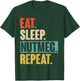 Retro Vintage Eat Sleep Nutmeg Repeat T-Shirt - T-Shirt | Forest