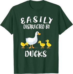 Easily Distracted By Ducks Animal T-Shirt - T-Shirt | Forest