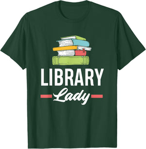 Funny Library Lady Librarian Library Assistant Small T-Shirt - T-Shirt | Forest