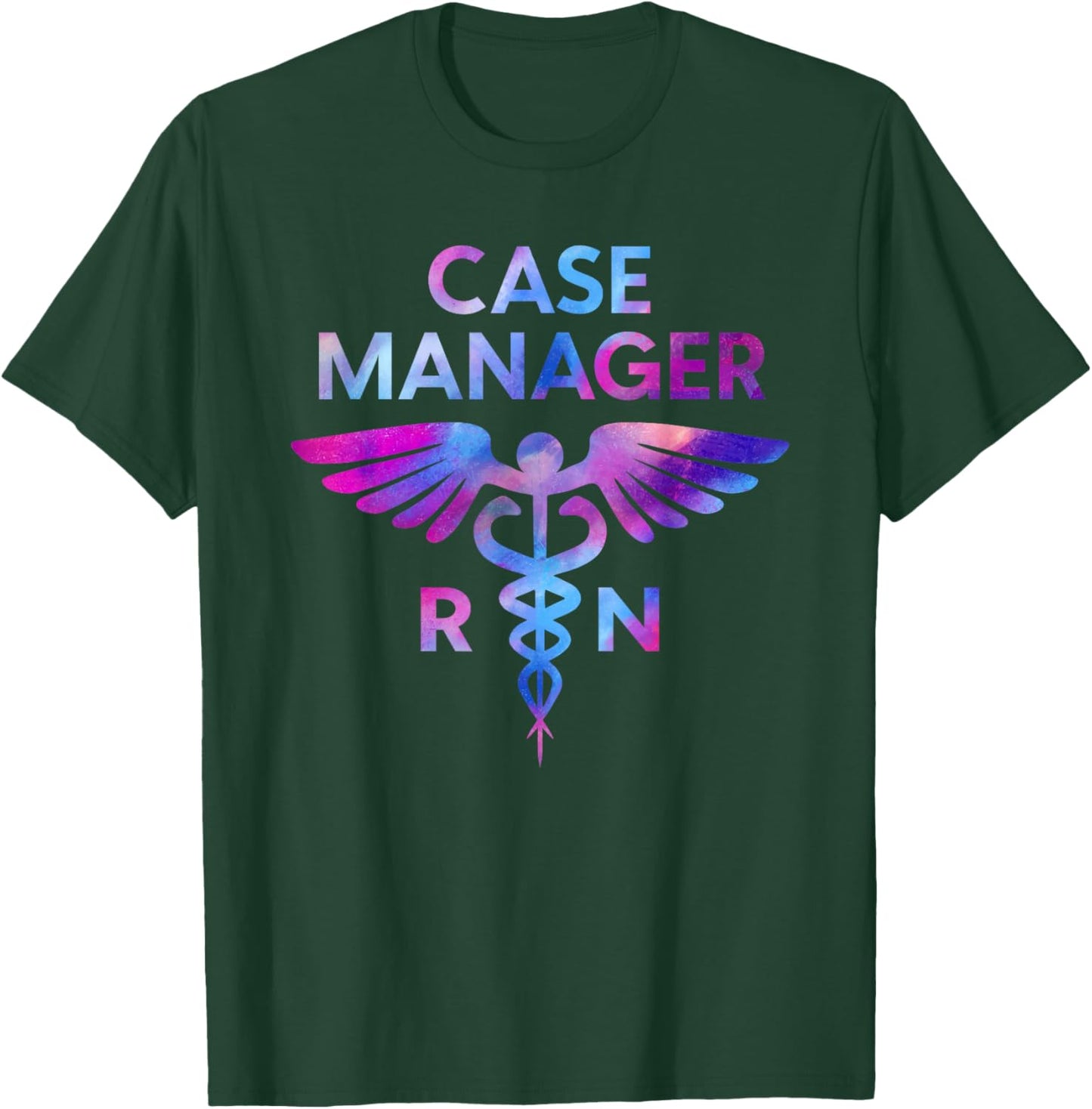 Tie Dye Nurse Case Manager Case Management Registered Nurse T-Shirt - T-Shirt | Forest
