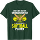 Softball Grandfather Grandpa Softball Player Daughter Sport T-Shirt - T-Shirt | Forest