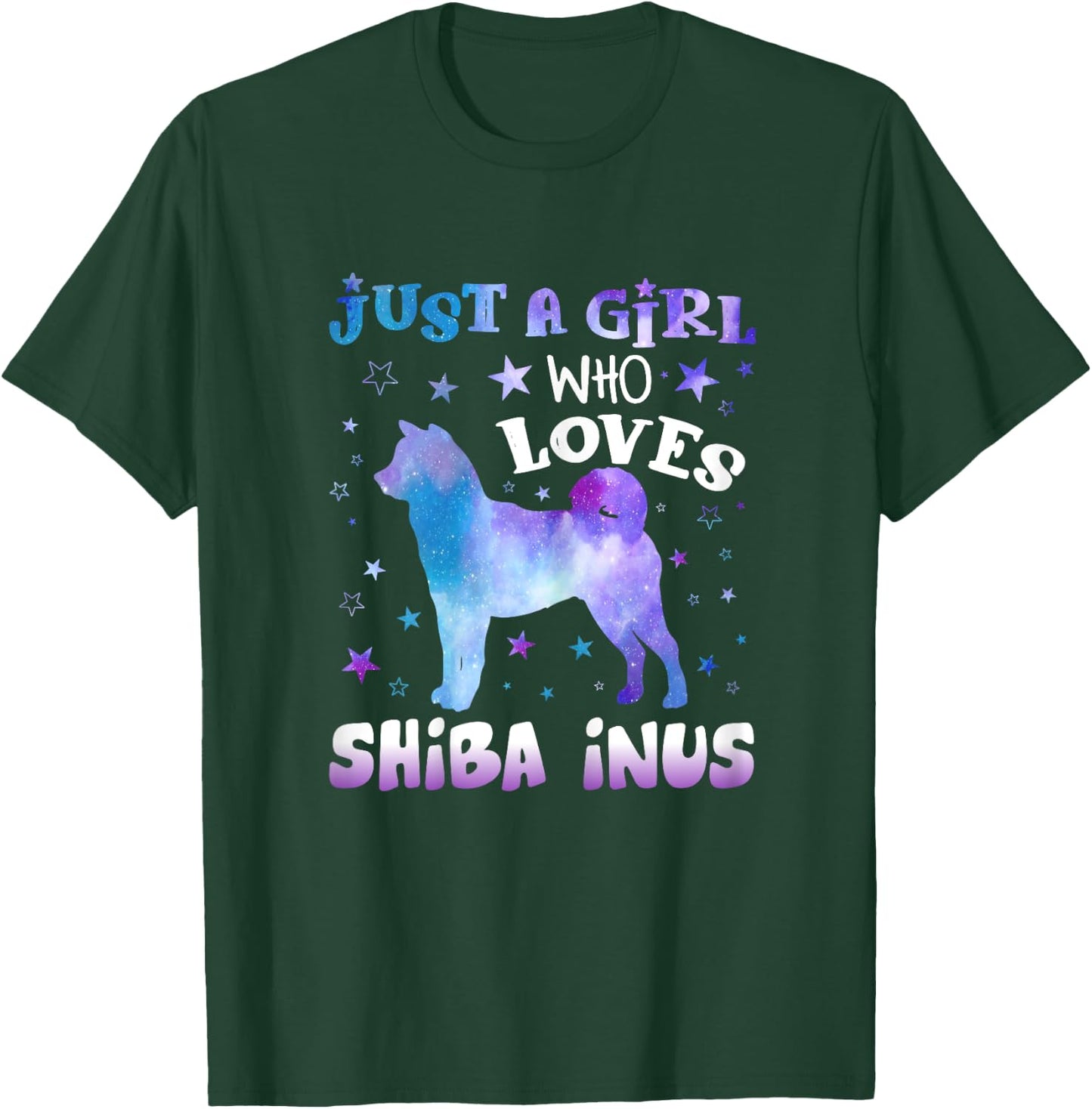 Just A Girl Who Loves Shiba Inus Funny dog lovers gifts T-Shirt - T-Shirt | Forest