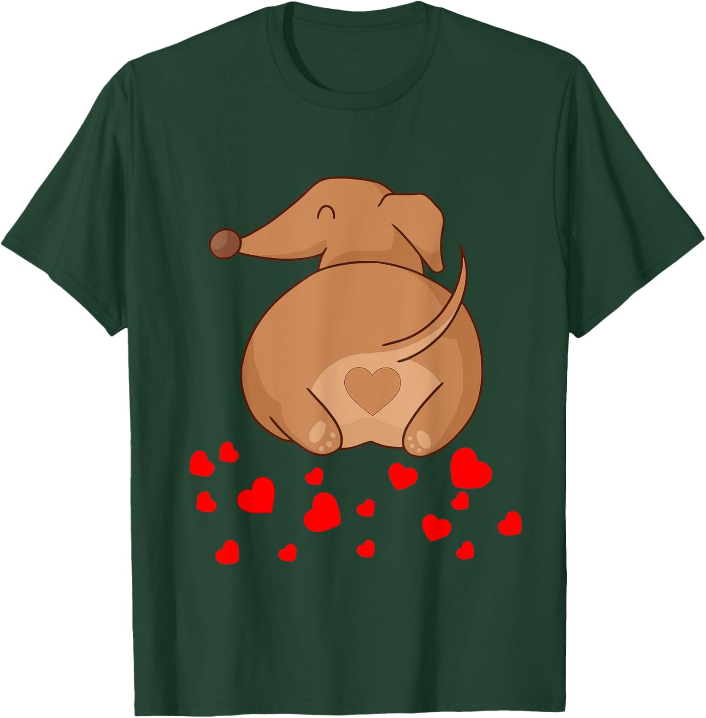 Dachshund Weenie Dog Lover Valentines Day T-Shirt - T-Shirt | Forest
