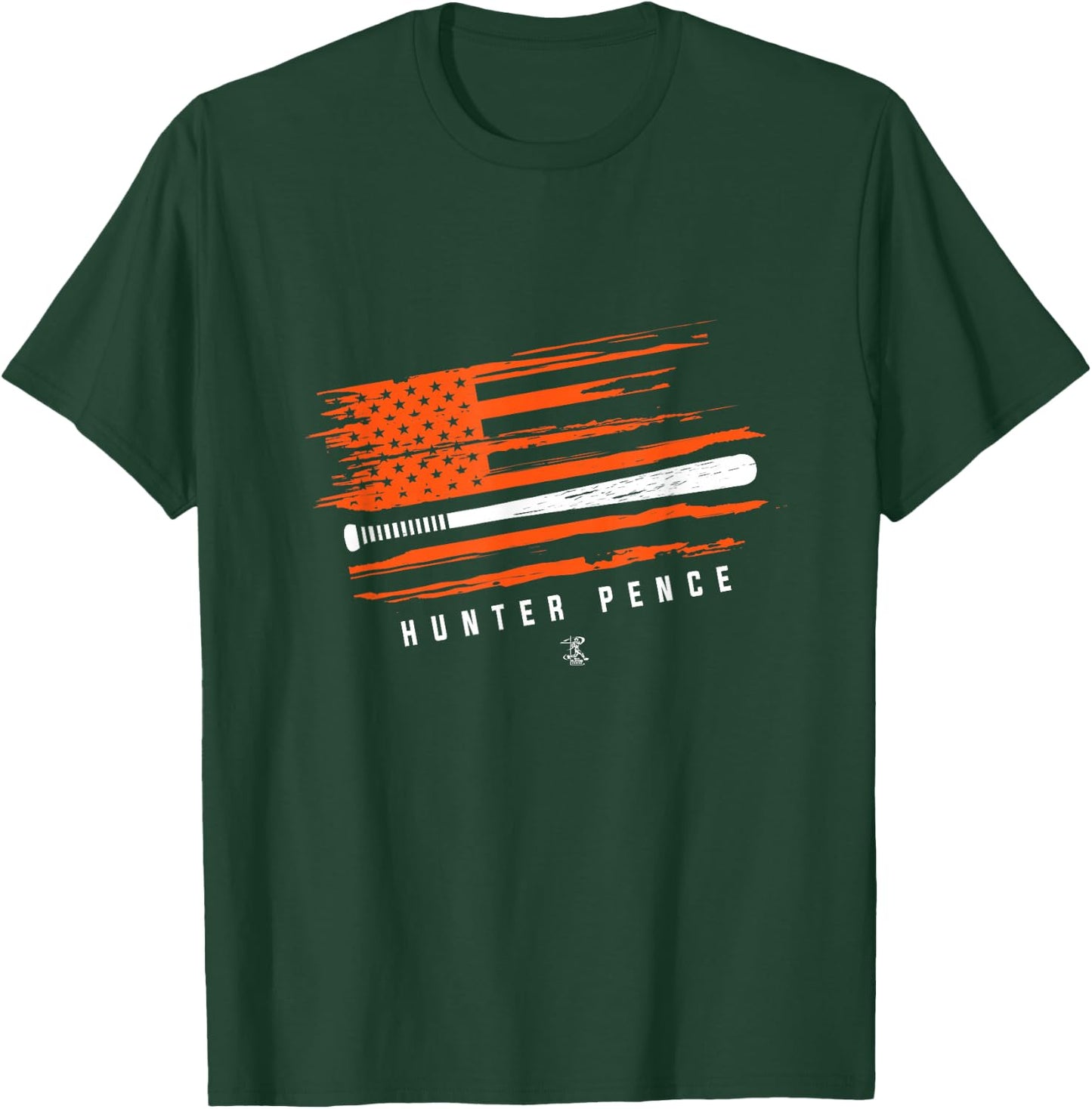 Hunter Pence Baseball Flag Graphic - Apparel T-Shirt - T-Shirt | Forest