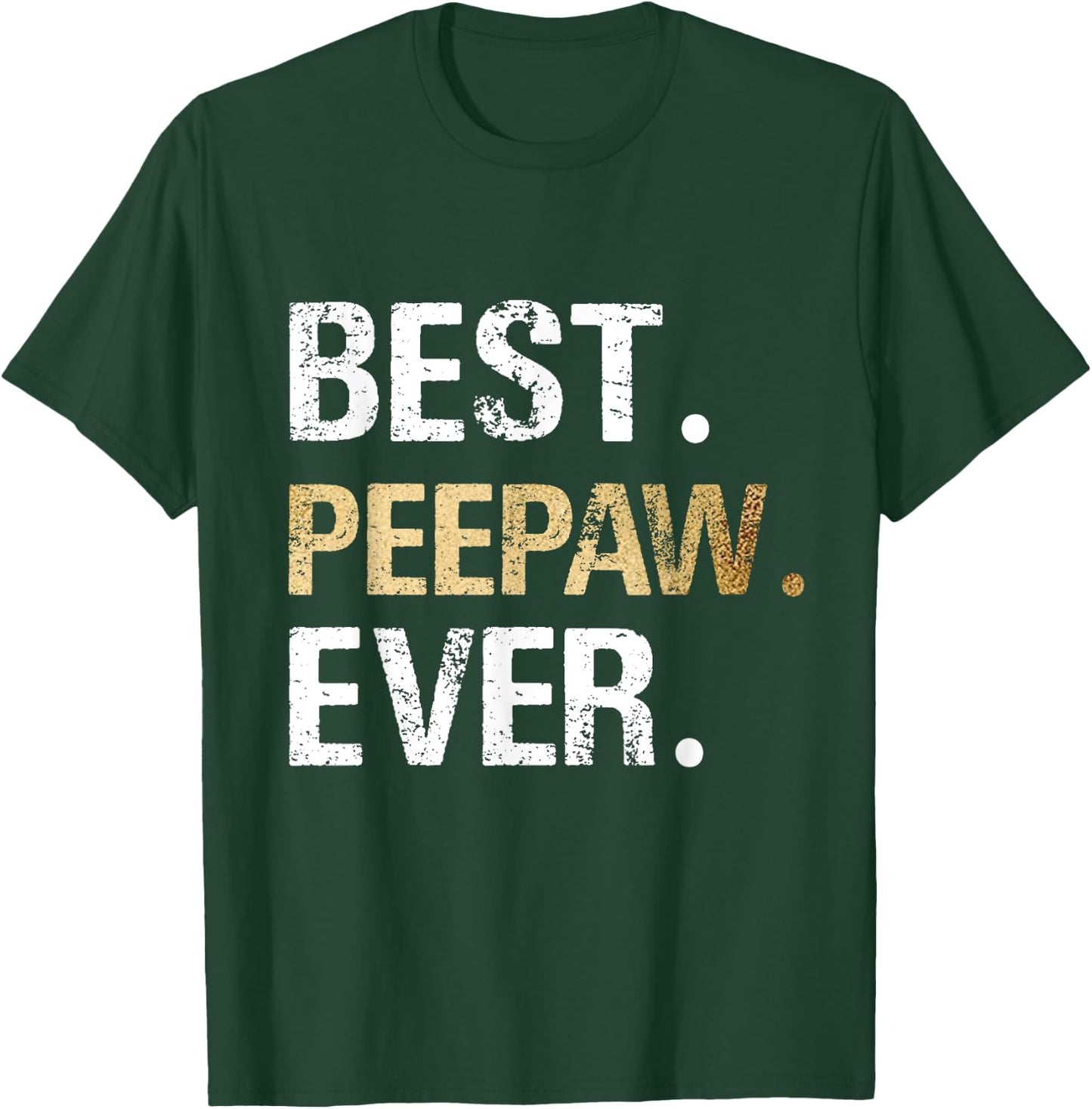 Birthday Fathers Day Christmas Gifts for Peepaw - Peepaw Gift from Granddaughter Grandson - Best Peepaw Ever - Black - Men's - Small - Short Sleeve - Cotton 65%, Polyester 35% T-Shirt - T-Shirt | Forest
