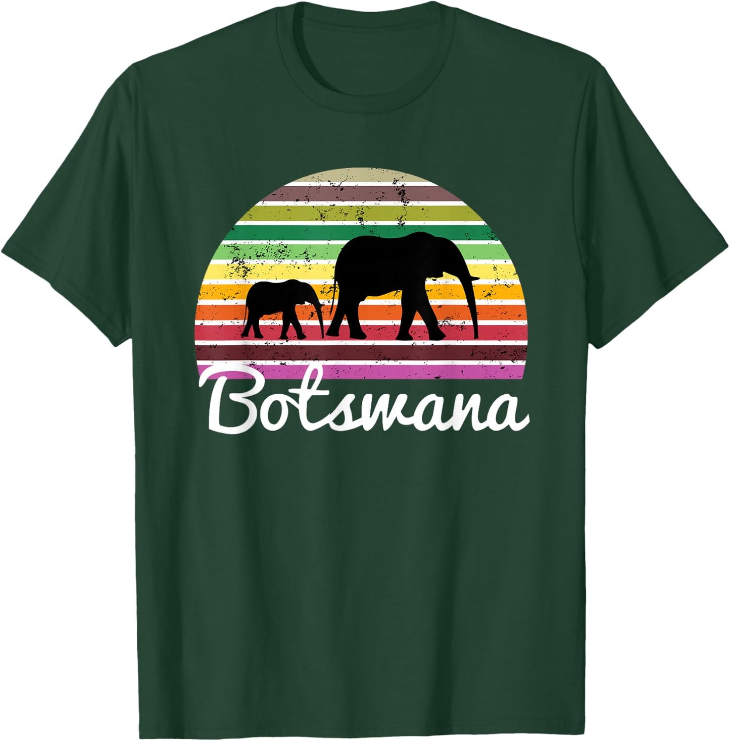 Botswana Shirt Elephant Safari Gift T Shirt T-Shirt - T-Shirt | Forest