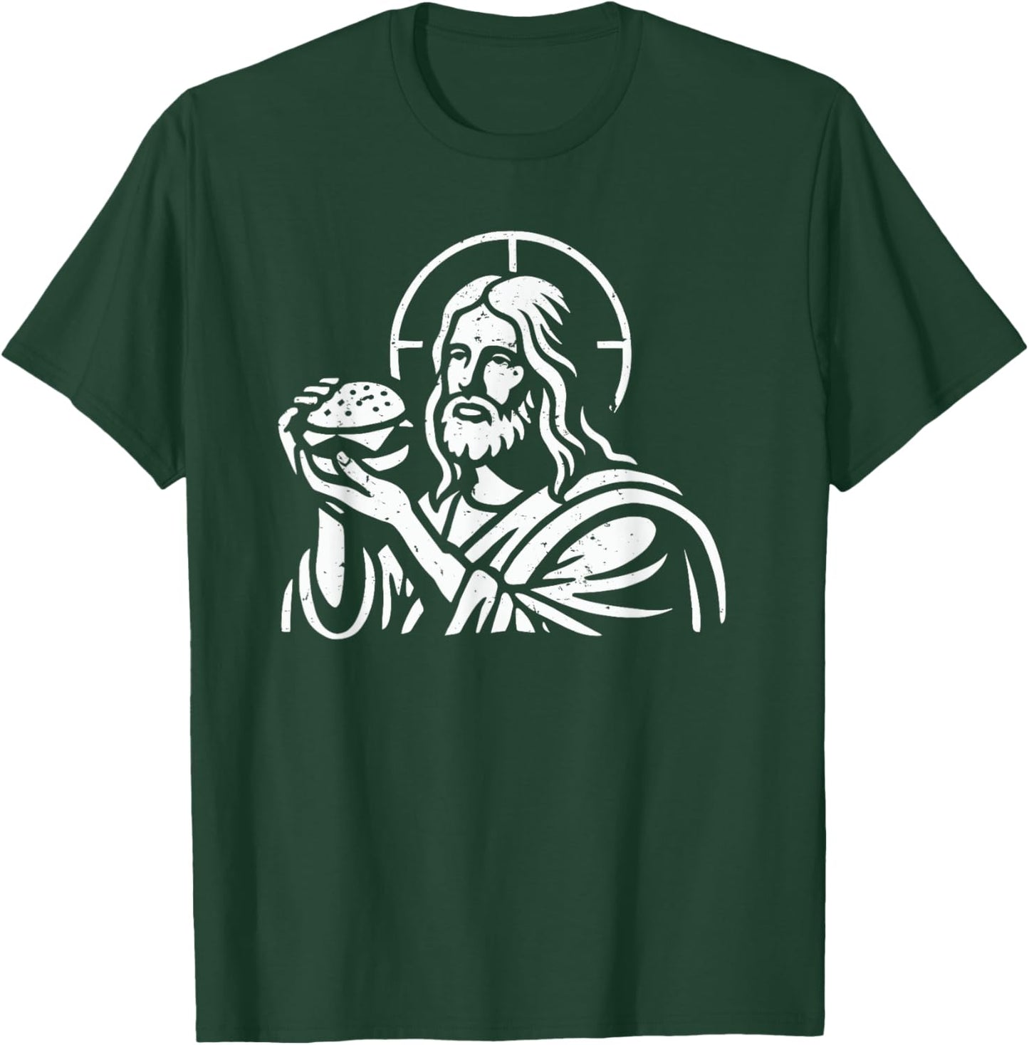 Jesus Funny Christian Cheeseburger Cheesusburger Novelty T-Shirt - T-Shirt | Forest
