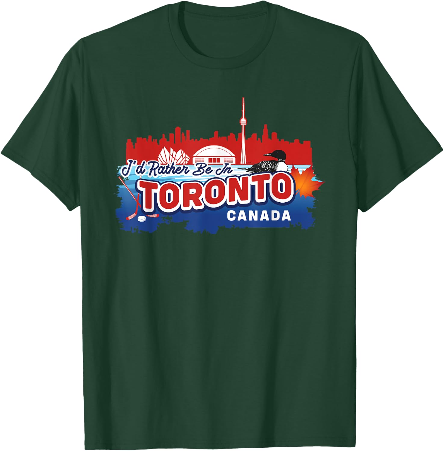 I'd Rather Be In Toronto Canada Vintage Souvenir T-Shirt - T-Shirt | Forest