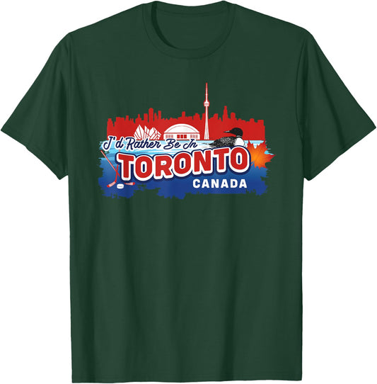 I'd Rather Be In Toronto Canada Vintage Souvenir T-Shirt - T-Shirt | Forest