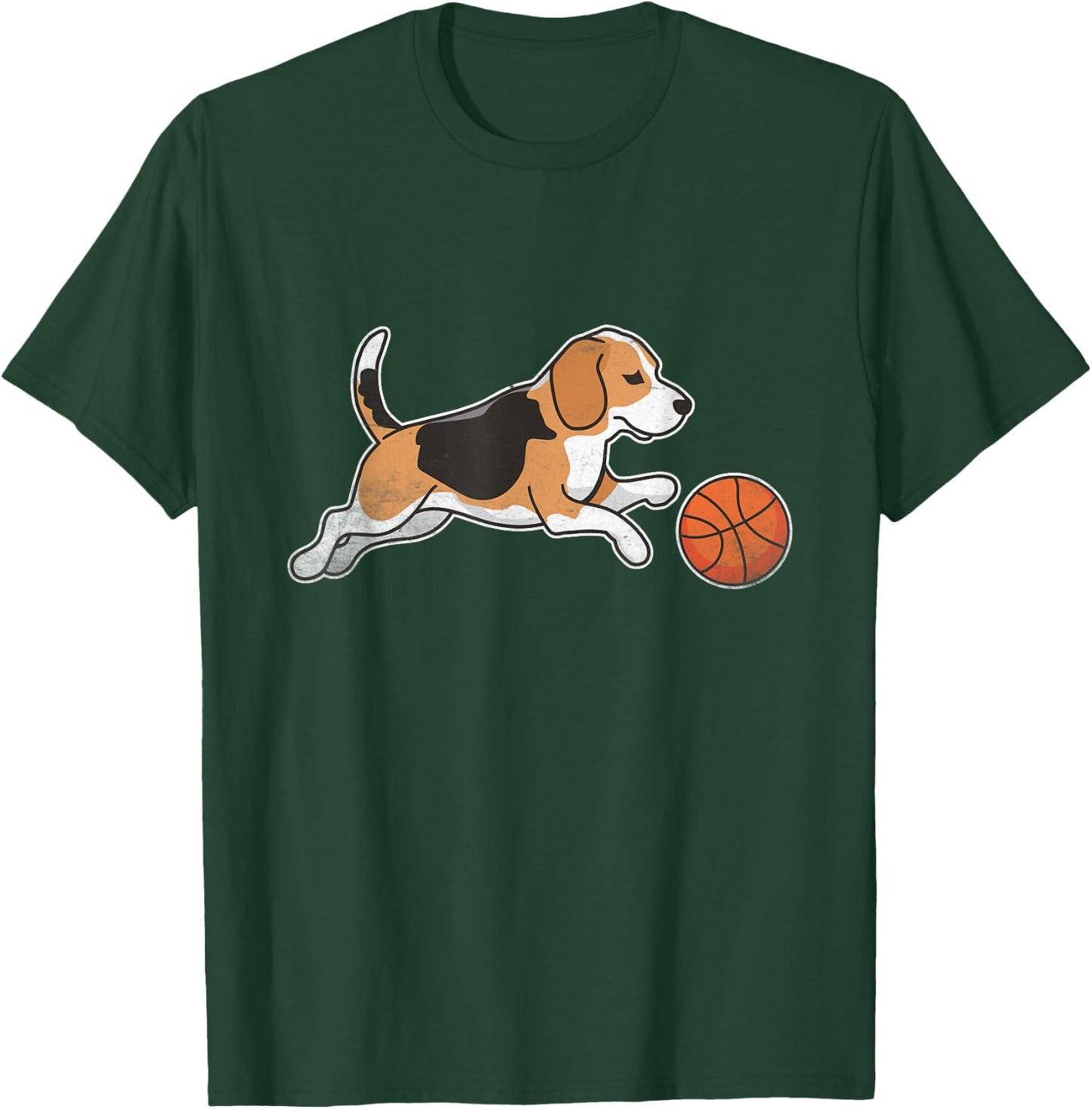 Beagle Playing Basketball Beagles Dog T-Shirt - T-Shirt | Forest