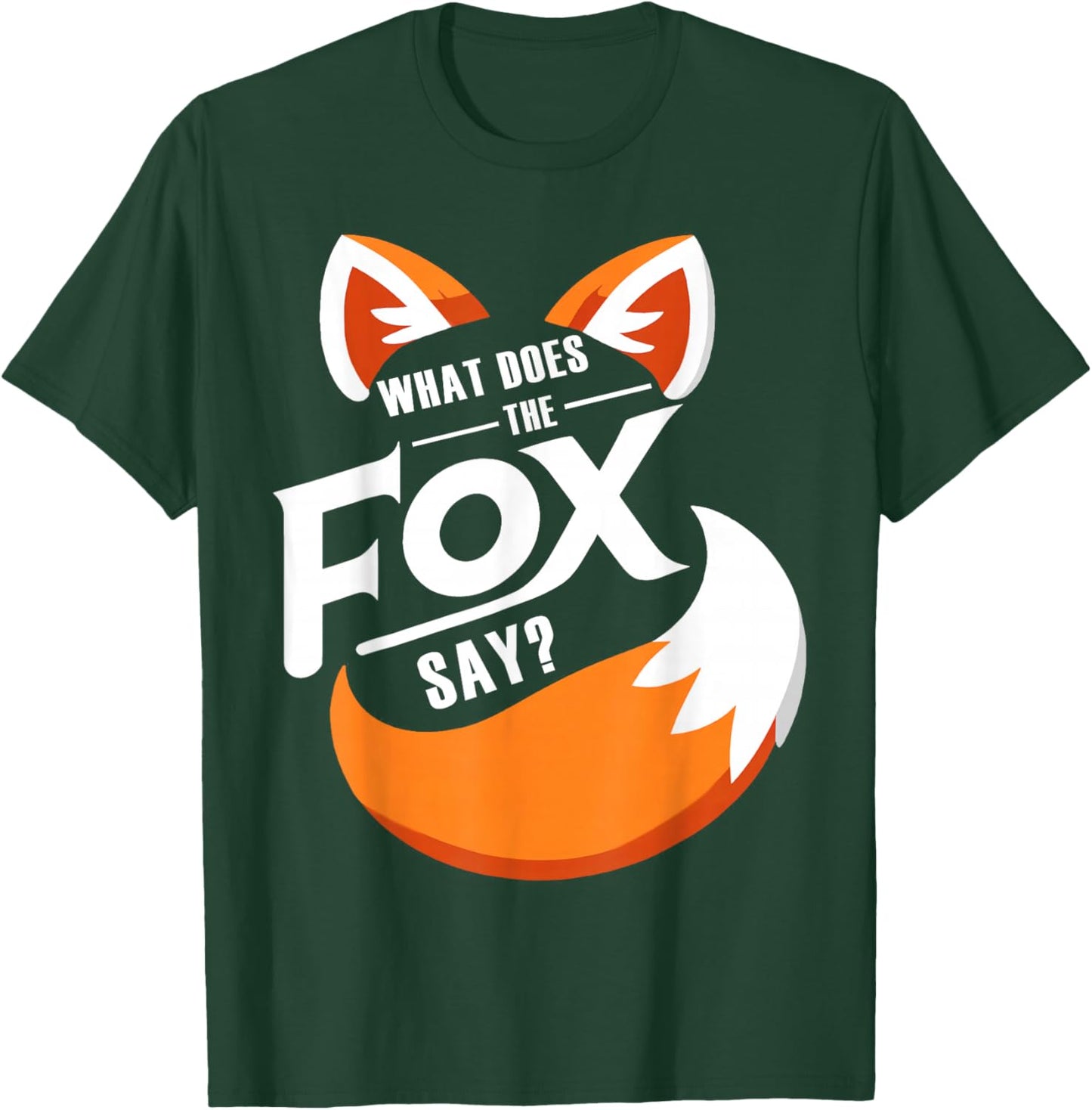 Retro What Does Vintage Art The Fox Funny Saying Animal Say T-Shirt - T-Shirt | Forest