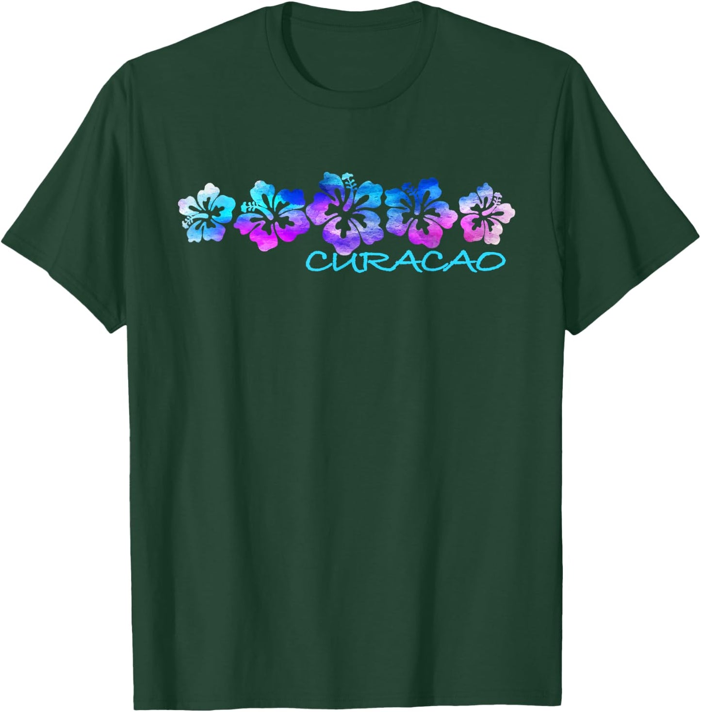 Curacao Tropical Flower -Vacation Beach T-Shirt - T-Shirt | Forest