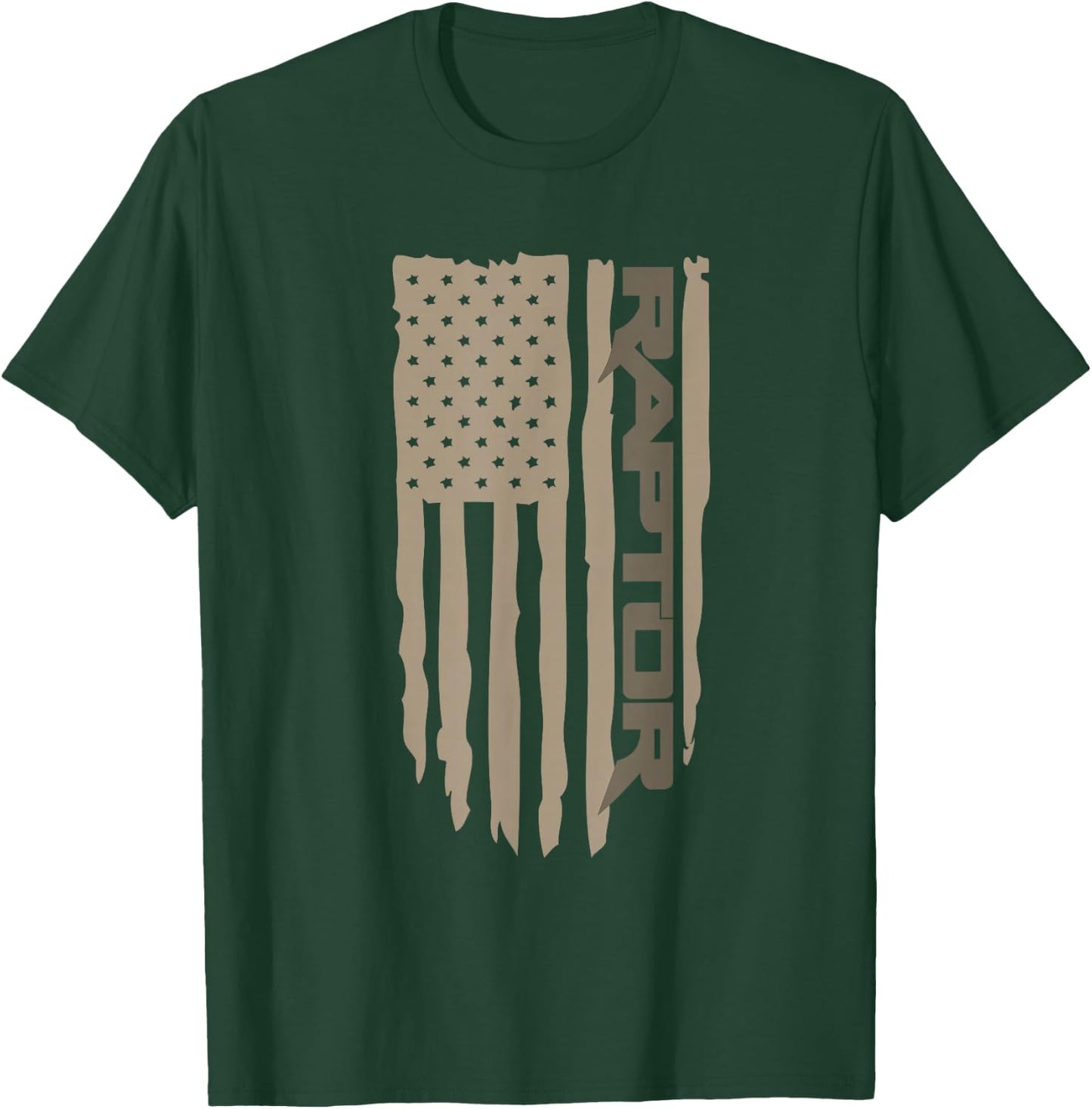 Wandering Wheels Raptor Truck American Flag T-Shirt - T-Shirt | Forest