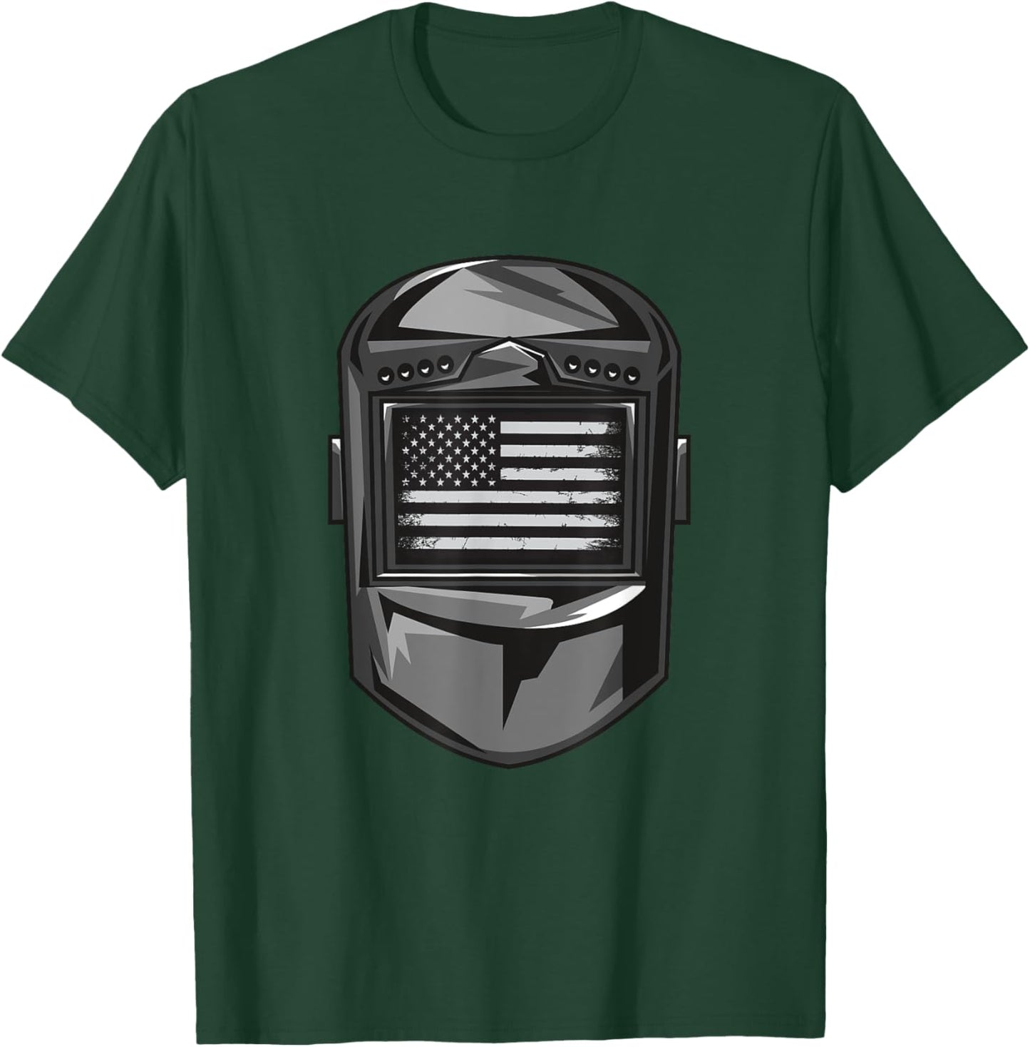 Welder American Flag T-Shirt - T-Shirt | Forest