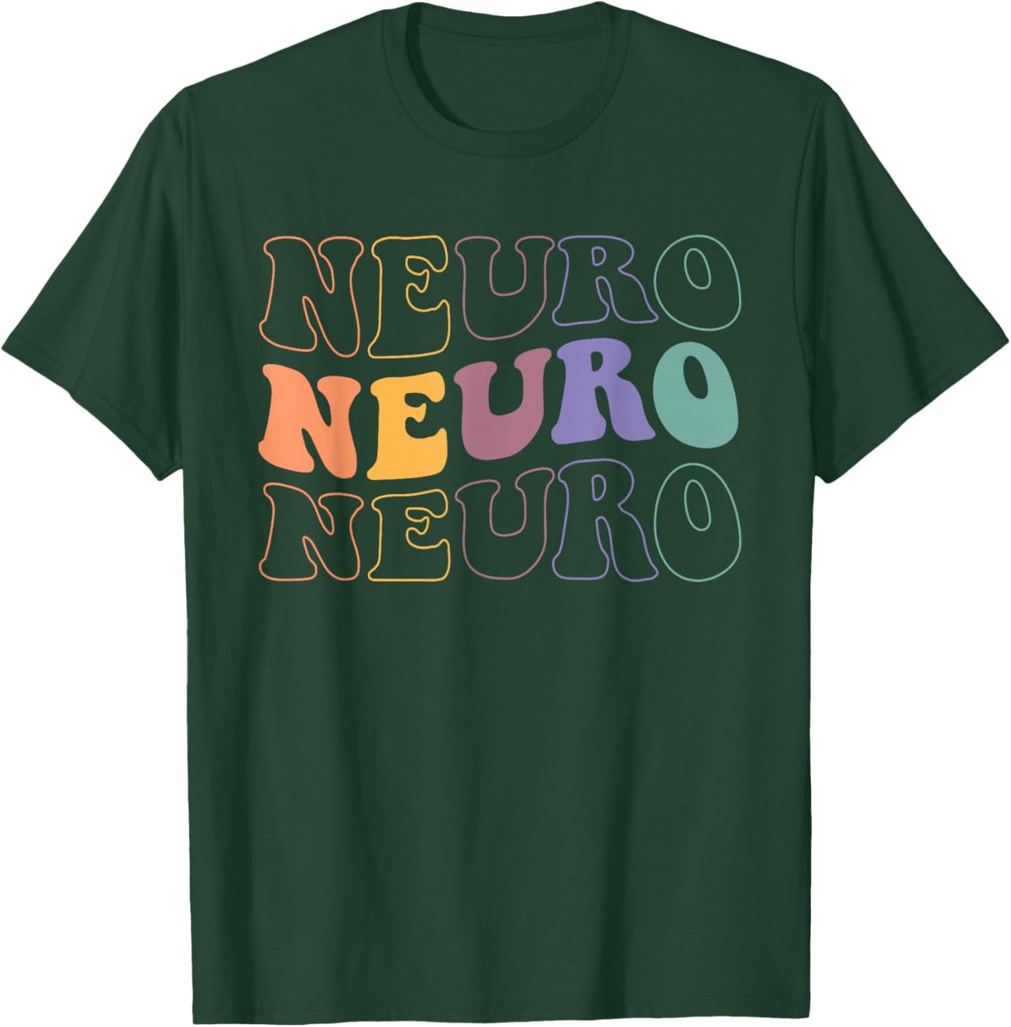 Retro Groovy In My Neuro Nurse Era Neuro Nursing Groovy Neuro Trauma Icu Nurse Neurology Nurse Neuroscience T-Shirt - T-Shirt | Forest