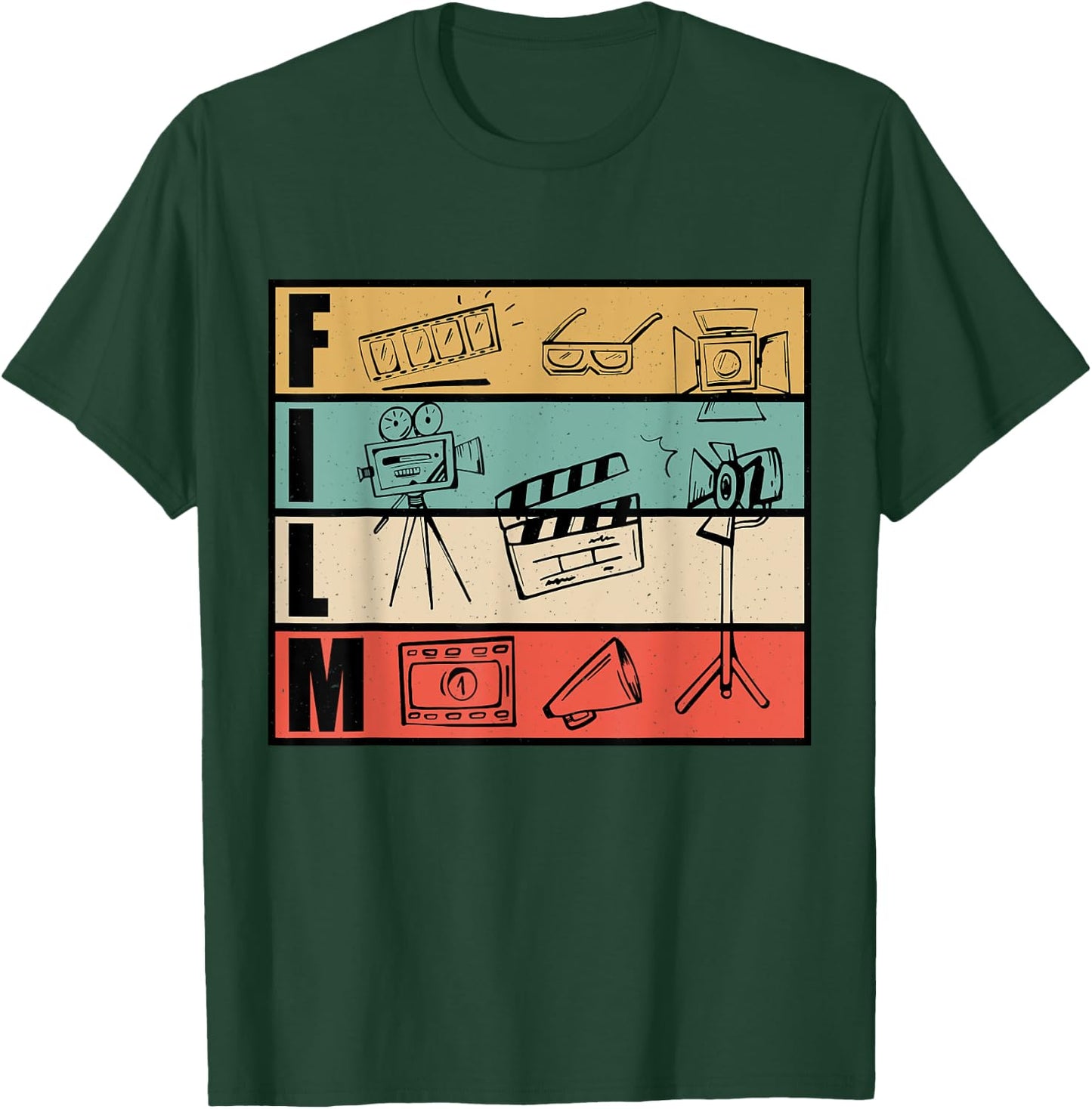 Filmmaker And Movie Director Design For Filming Cameraman T-Shirt - T-Shirt | Forest