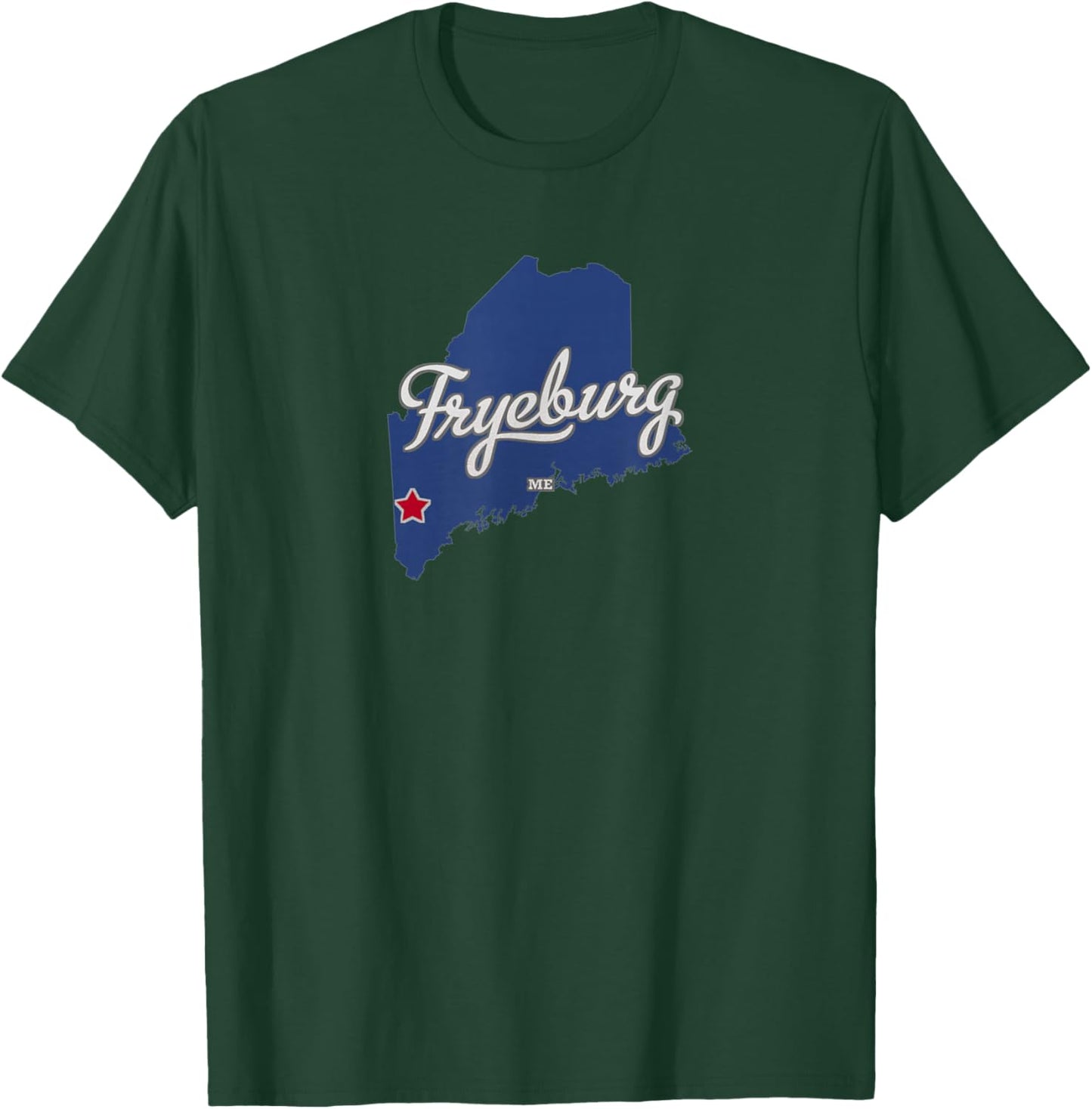 Fryeburg Maine ME Map T-Shirt - T-Shirt | Forest