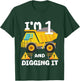Kids 1st Birthday Construction Birthday Boy 1 Dump Truck BDay T-Shirt - T-Shirt | Forest