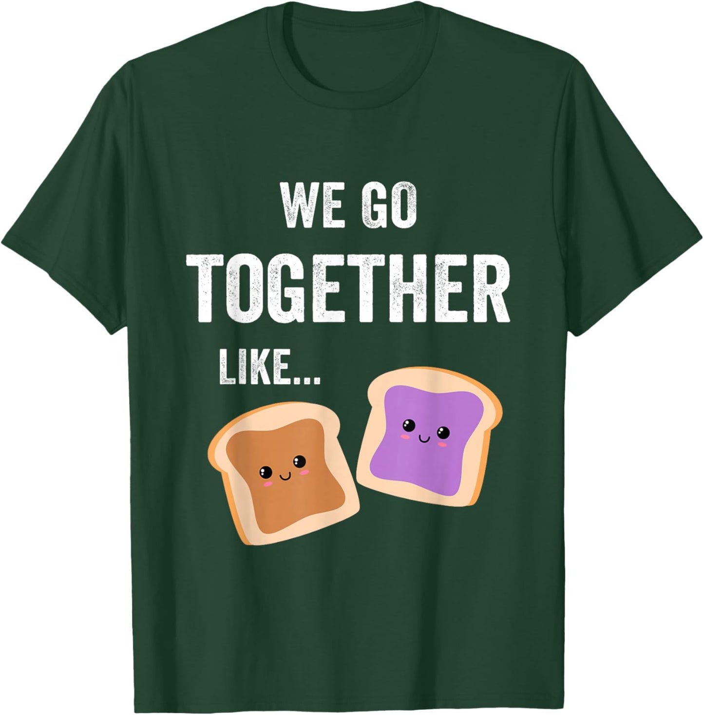 Peanut Butter and Jelly Sandwich Matching Couple PJs BFF T-Shirt - T-Shirt | Forest