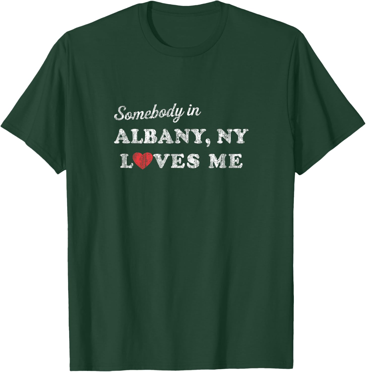 Albany New York NY Retro 70's Gift of Love T-Shirt - T-Shirt | Forest