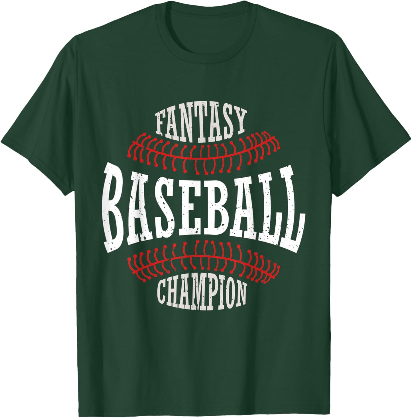 Fantasy Baseball Champion Athletic Sports Baseball T-Shirt - T-Shirt | Forest