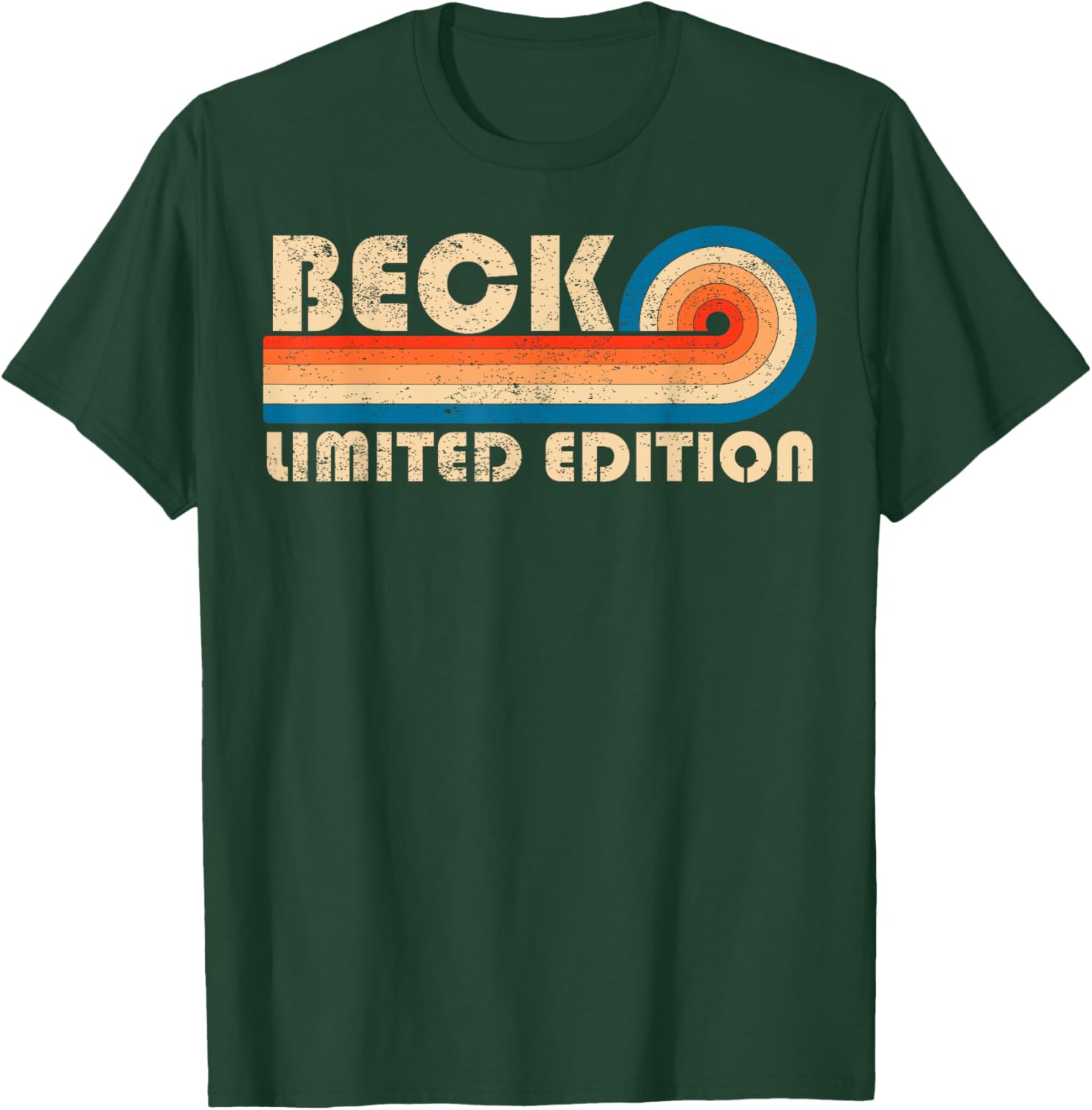 Last Name Matching Family Name BECK Surname Retro Vintage 80s 90s Birthday Reunion T-Shirt - T-Shirt | Forest