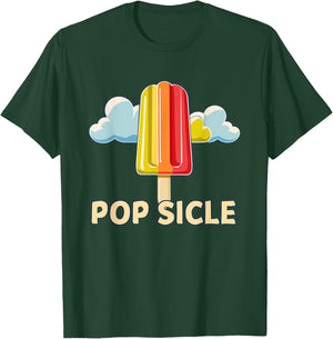 Funny rainbow Popsicle Outfit for Ice Cream Lovers Men Women Kids T-Shirt - T-Shirt | Forest