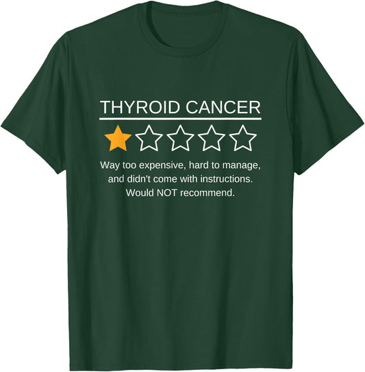 Funny Thyroid Cancer Awareness Once Star Rating Survivor T-Shirt - T-Shirt | Forest