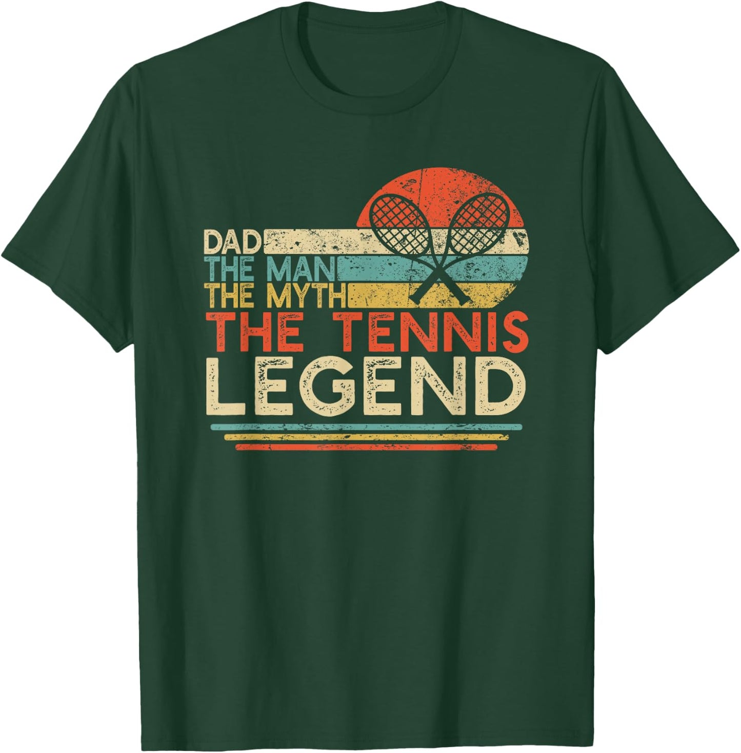 Vintage Tennis Player Dad The Man The Myth The Tennis Legend T-Shirt - T-Shirt | Forest