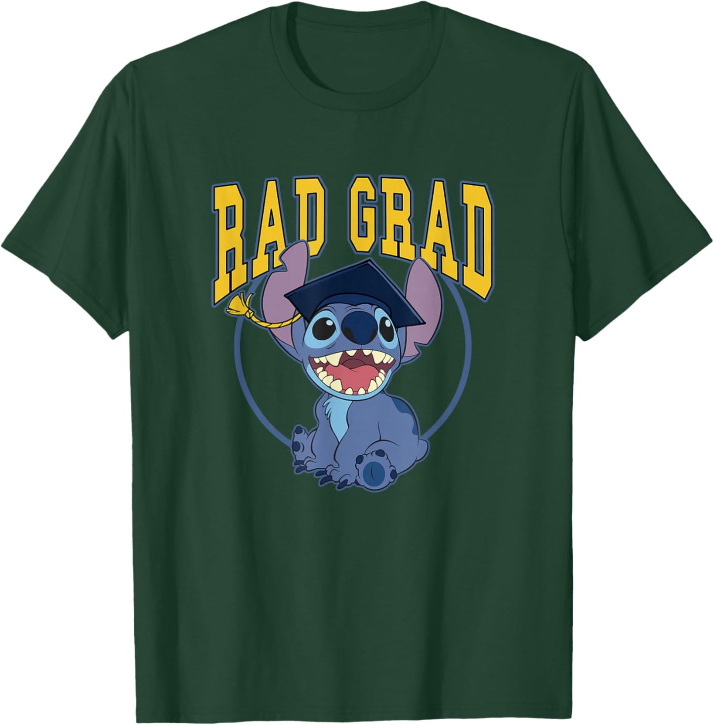 Disney Lilo & Stitch Graduation Stitch Bad Grad Collegiate T-Shirt - T-Shirt | Forest