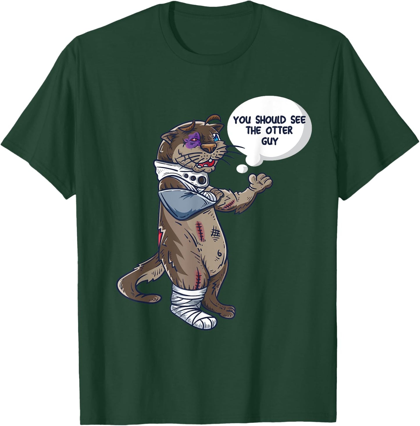 You Should See The Other Guy Funny Joke Meme Boxer Otter T-Shirt - T-Shirt | Forest