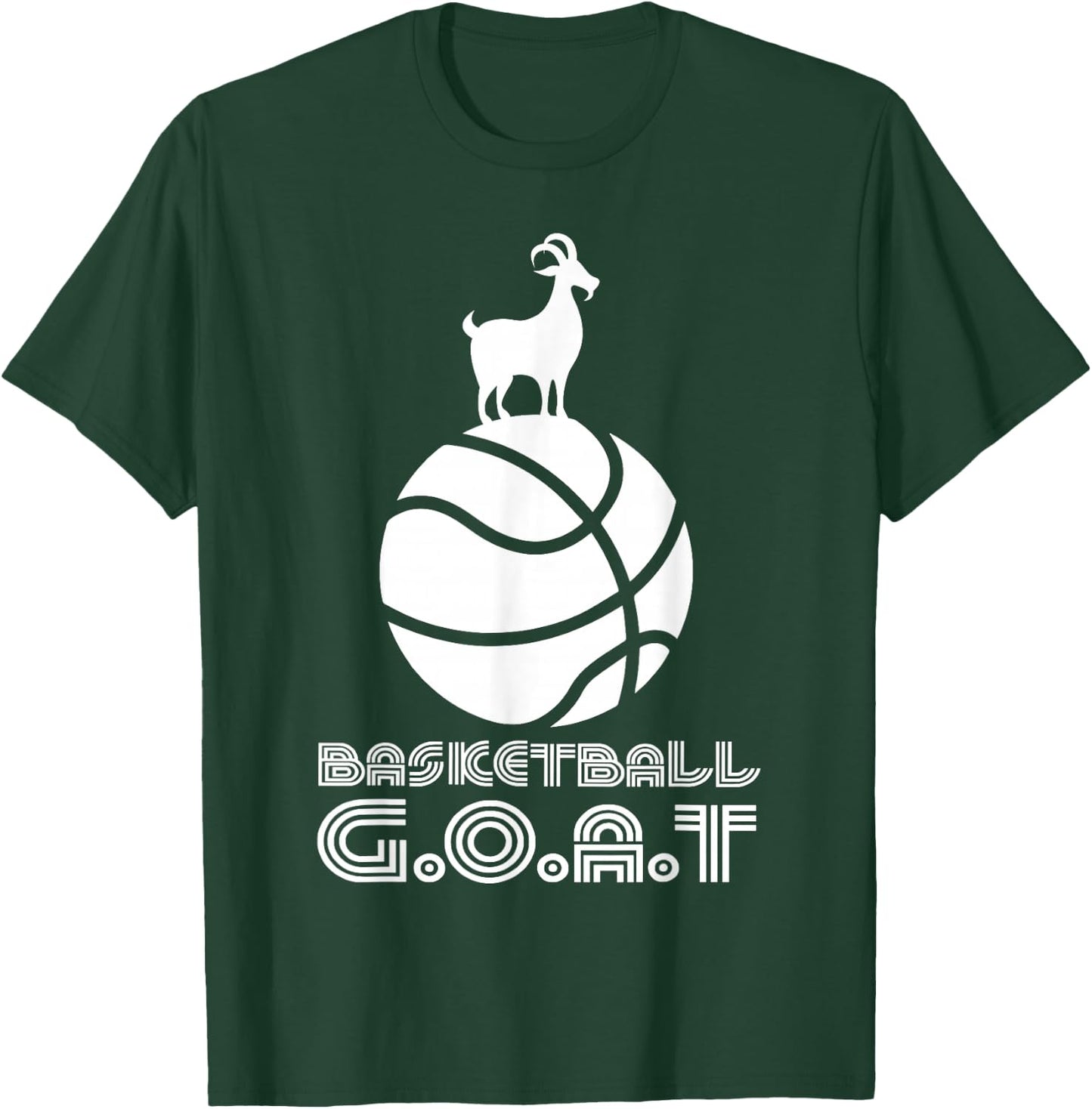 Funny Boys Basketball GOAT Kids Baller Youth Player Gift T-Shirt - T-Shirt | Forest