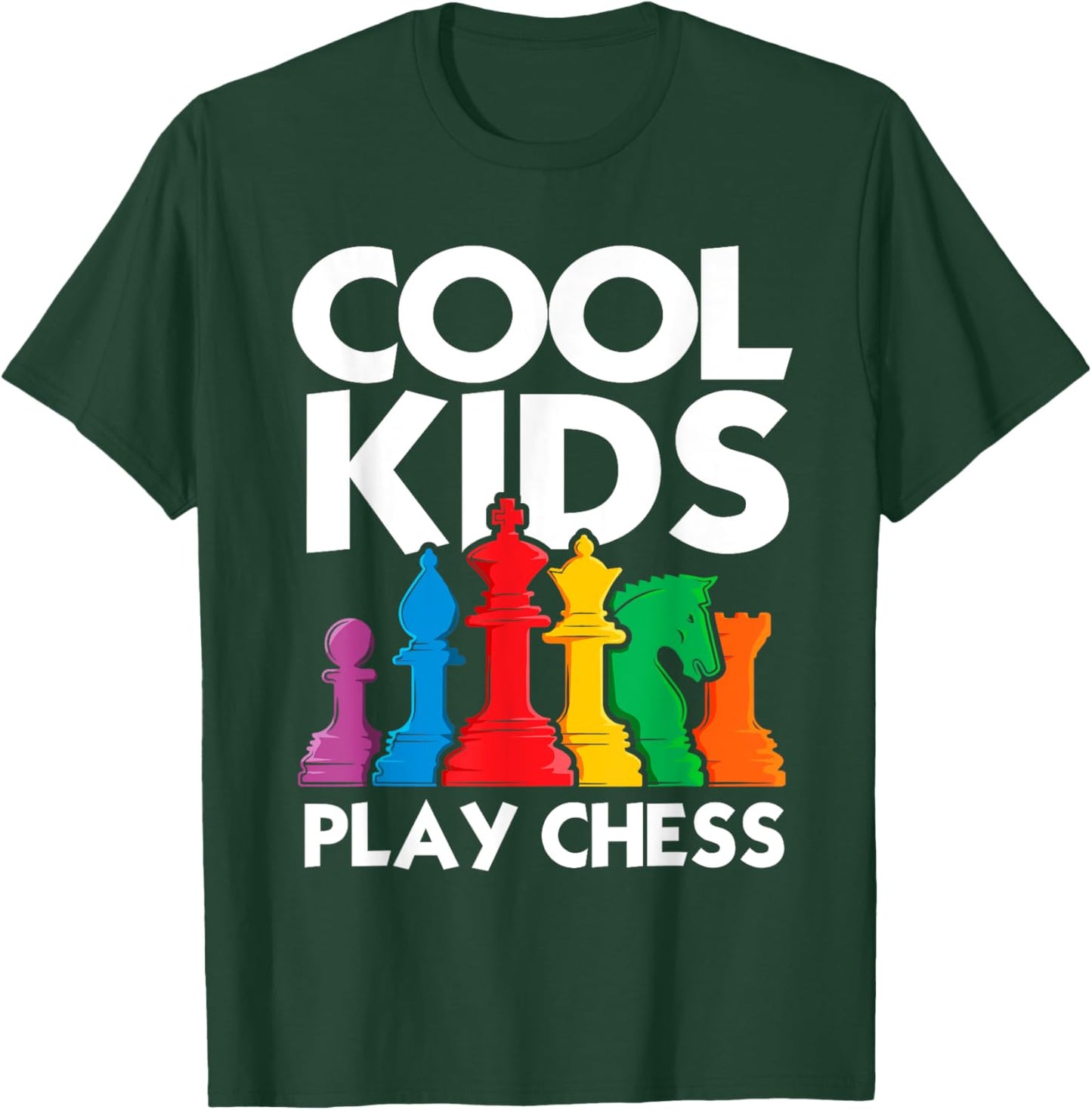 Cool Kids Play Chess Funny Chess Lover Shirt for Boys Girls T-Shirt - T-Shirt | Forest
