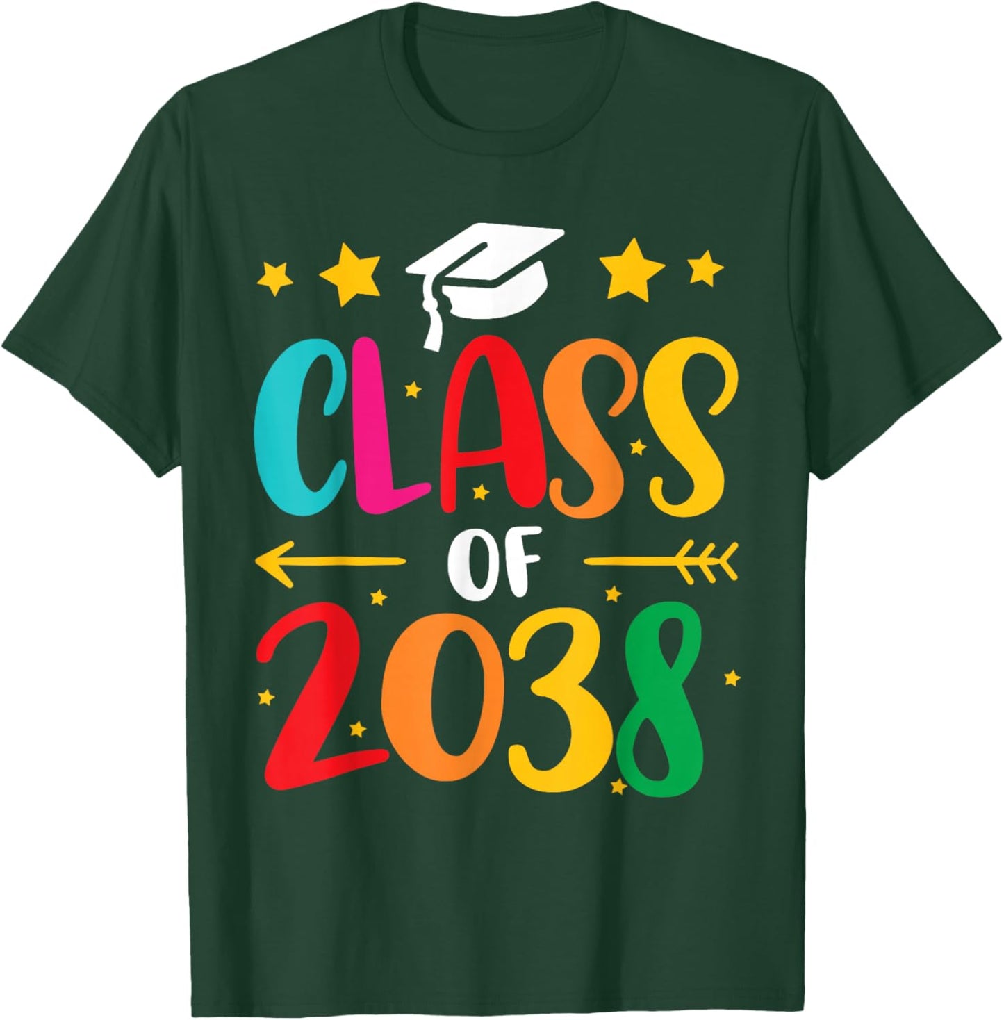 Kindergarten Class of 2038 First Day School Graduation Girls T-Shirt - T-Shirt | Forest