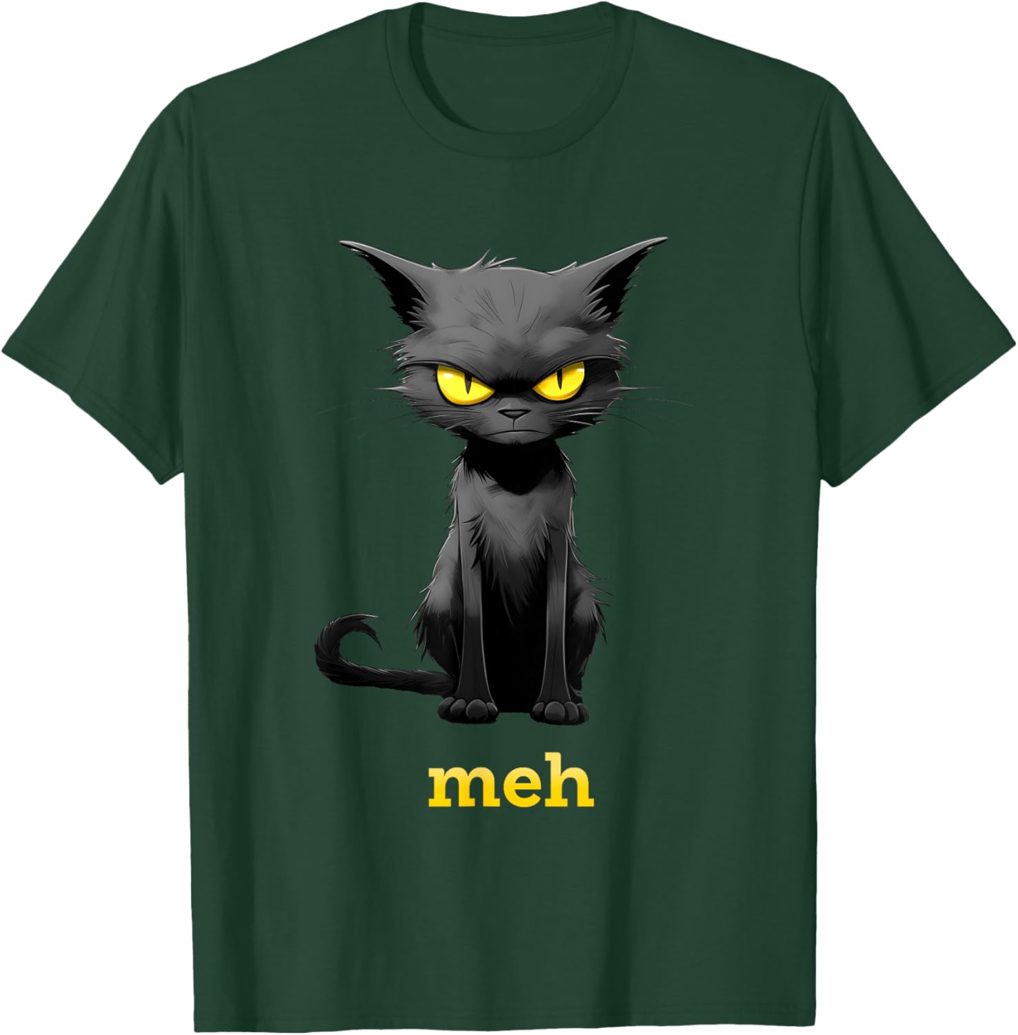 Meh Cat Women Girls Kids T-Shirt - T-Shirt | Forest