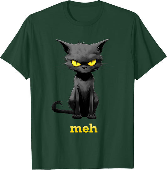 Meh Cat Women Girls Kids T-Shirt - T-Shirt | Forest