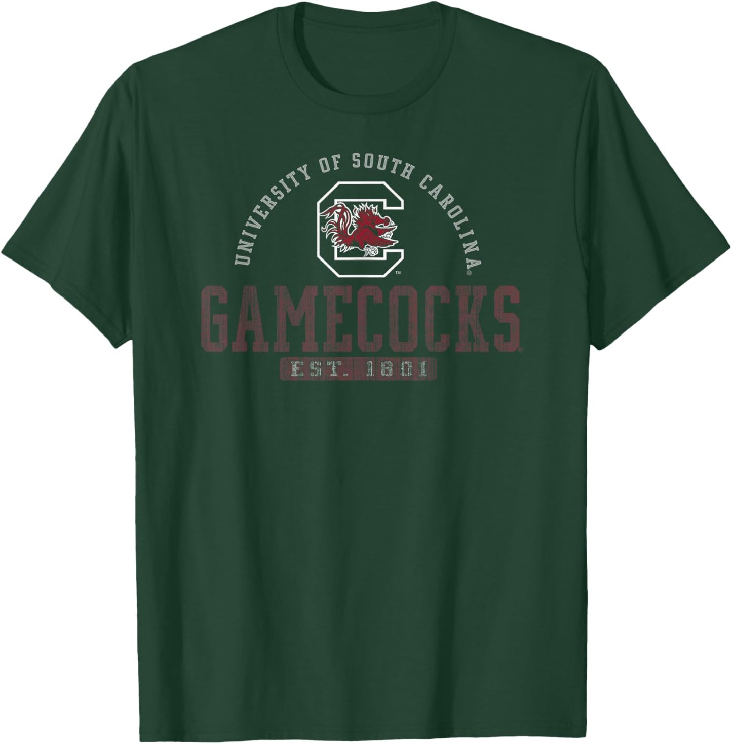 South Carolina Gamecocks Vintage 1801 Black Licensed T-Shirt - T-Shirt | Forest