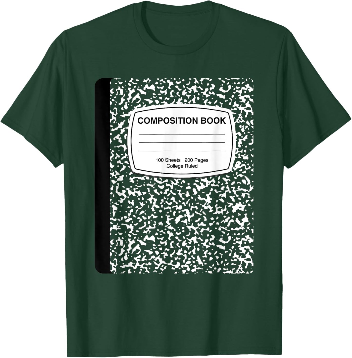 Composition Notebook Costume - Matching Group Halloween T-Shirt - T-Shirt | Forest