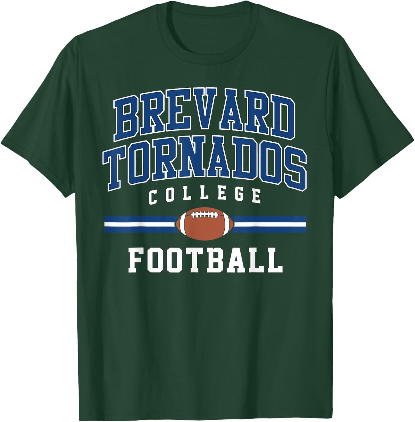 Brevard Tornados College Football Arch Vintage Design T-Shirt - T-Shirt | Forest