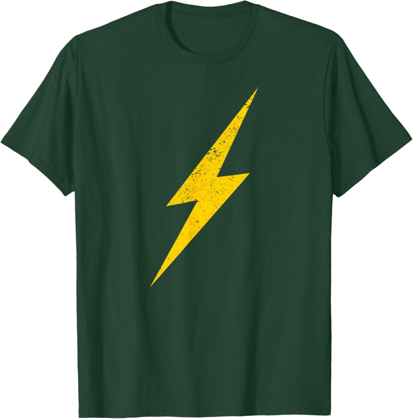 Yellow Lightning Bolt Electrical Storm Graphic Icon T-Shirt - T-Shirt | Forest